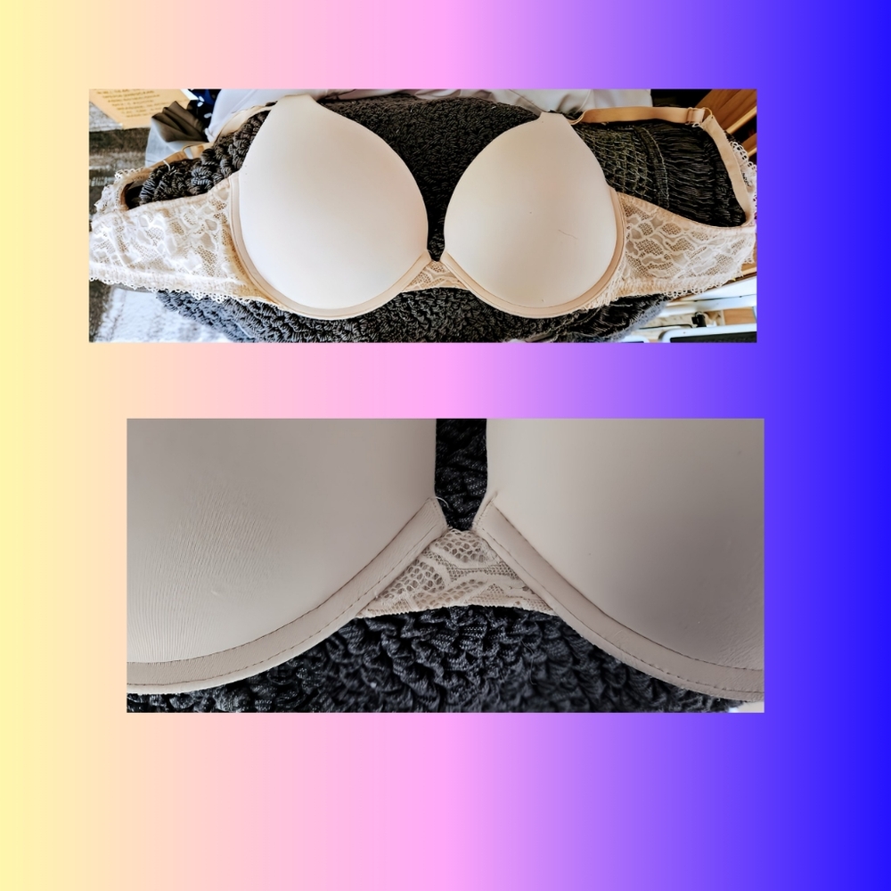 BEAUTIFUL GUC SOMA Women's Padded Bra 38C. Nearly New Beige/Cream